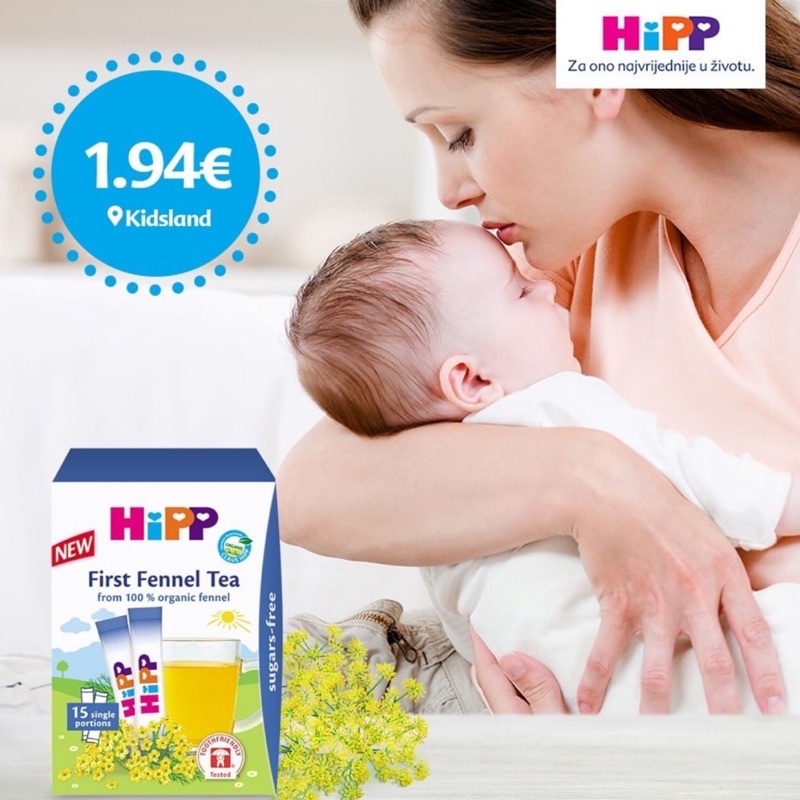 Trà Hipp hữu cơ Đức - Hộp 20 túi lọc