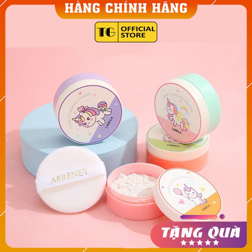 Phấn Phủ ❤️𝑭𝒓𝒆𝒆𝒔𝒉𝒊𝒑❤️ Phấn Phủ Kiềm Dầu Dạng Bột Lameila Angel Horse Setting Powder