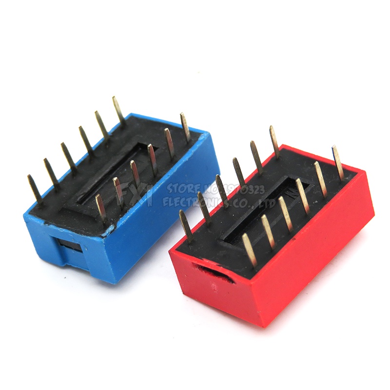 Set 10 Mô Đun Công Tắc Gạt 1~12 Bit 2.54mm Cho PCB 8PIN 6PIN