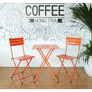 Bàn sắt Patio mini ngồi cafe, trà chanh, ngoài trời