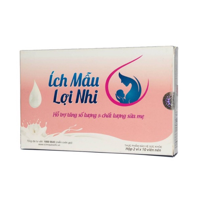 Ích mẫu lợi nhi - 20 viên - hỗ trợ số lượng và chất lượng sữa mẹ