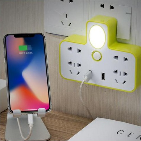 Ổ Điện - Bộ Chia Ổ Điện 2 Cổng USB Có Đèn