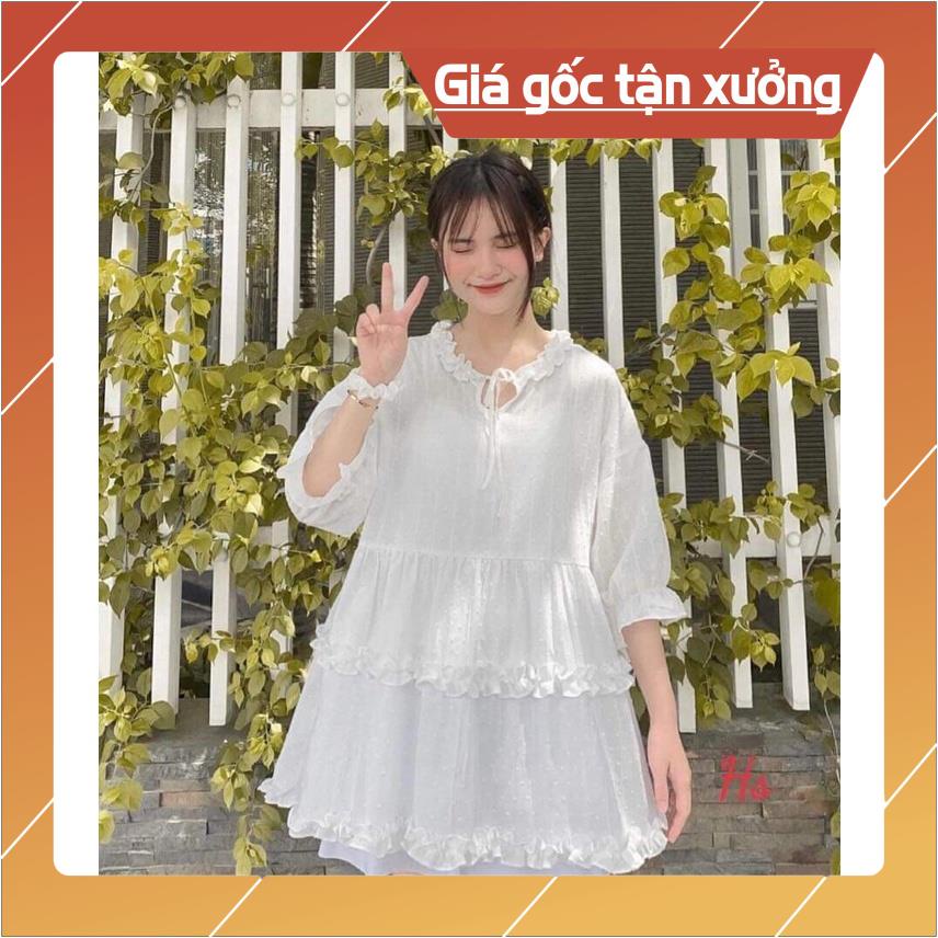 Set Áo Voan Đốm Lót Kèm Áo Lót Trong Babydoll Nhẹ Nhàng Nữ Tính xinh sắn [Có Video Và Ảnh Thật] tại LEO T VA T SP000111 | BigBuy360 - bigbuy360.vn