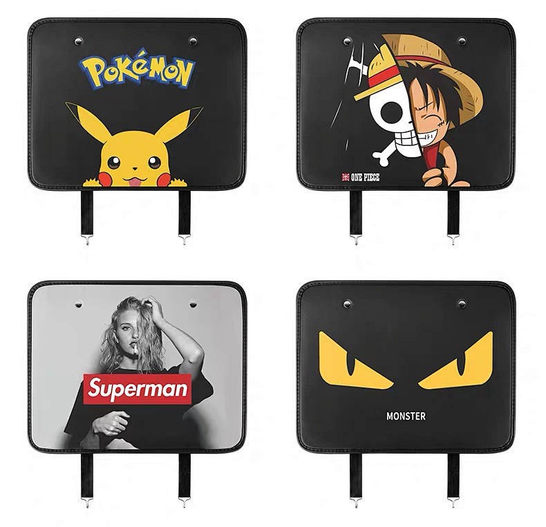 Đệm họa tiết hoạt hình chống bụi bẩn và những va đập từ trẻ em cho mặt sau ghế ô tô 7C8U