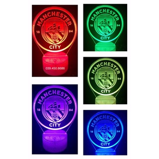 Đèn LED 3D Logo CLB Manchester City 16 màu