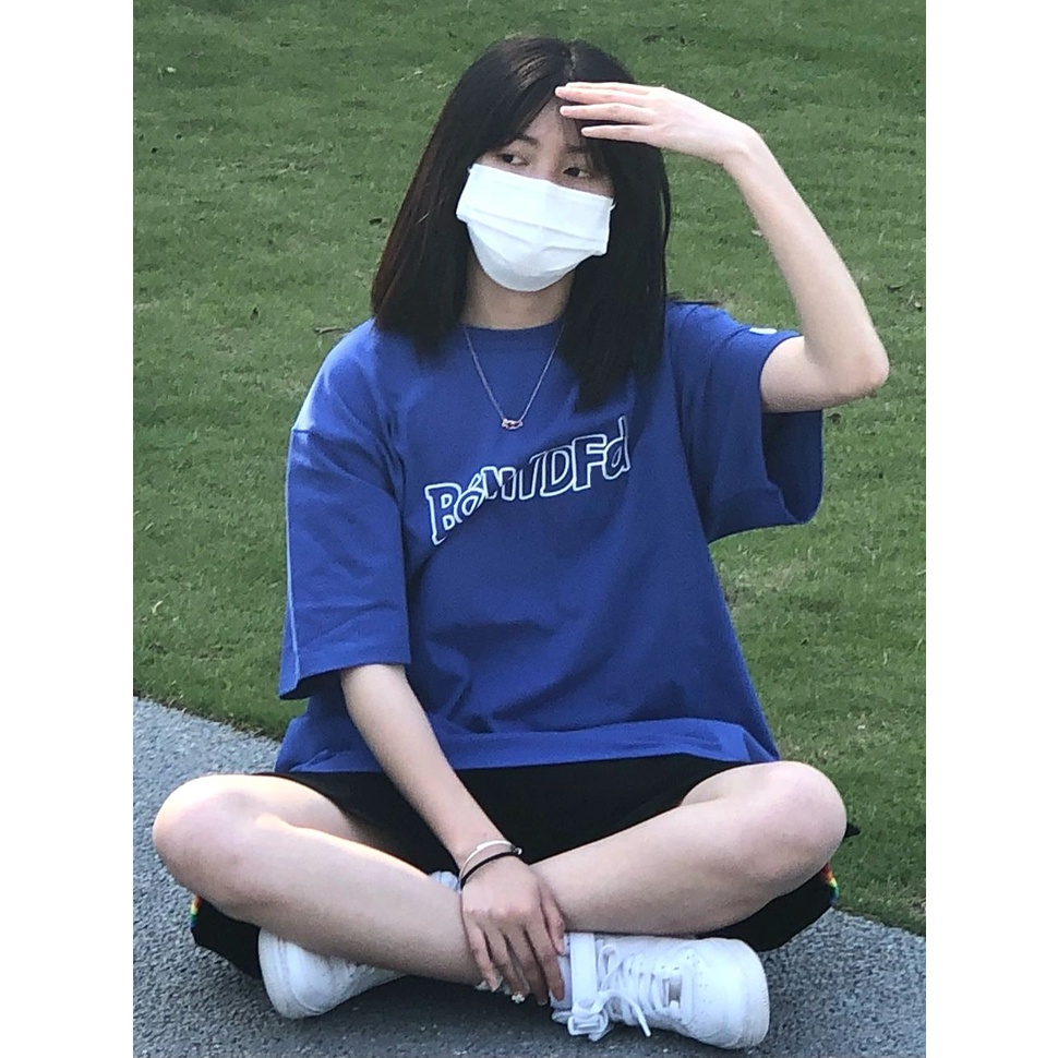 Áo phông màu xanh tay lỡ Yinxx, áo thun form rộng nam nữ unisex ATL68