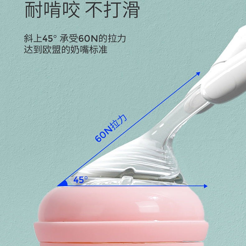 ✤☈℡Bình sữa trẻ em Xintian cỡ rộng chống rơi bằng nhựa lớn cho bé sơ sinh Cốc tập uống có tay cầm đầy hơi