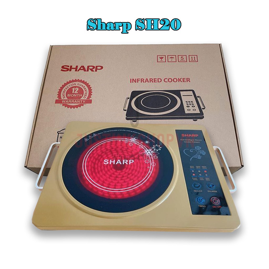 Bếp hồng ngoại Sharp SH20 2000W Cao Cấp Công Nghệ Nhật Bảo Hành 1 Năm Chọn Màu - JLVQ-4856-BHNS