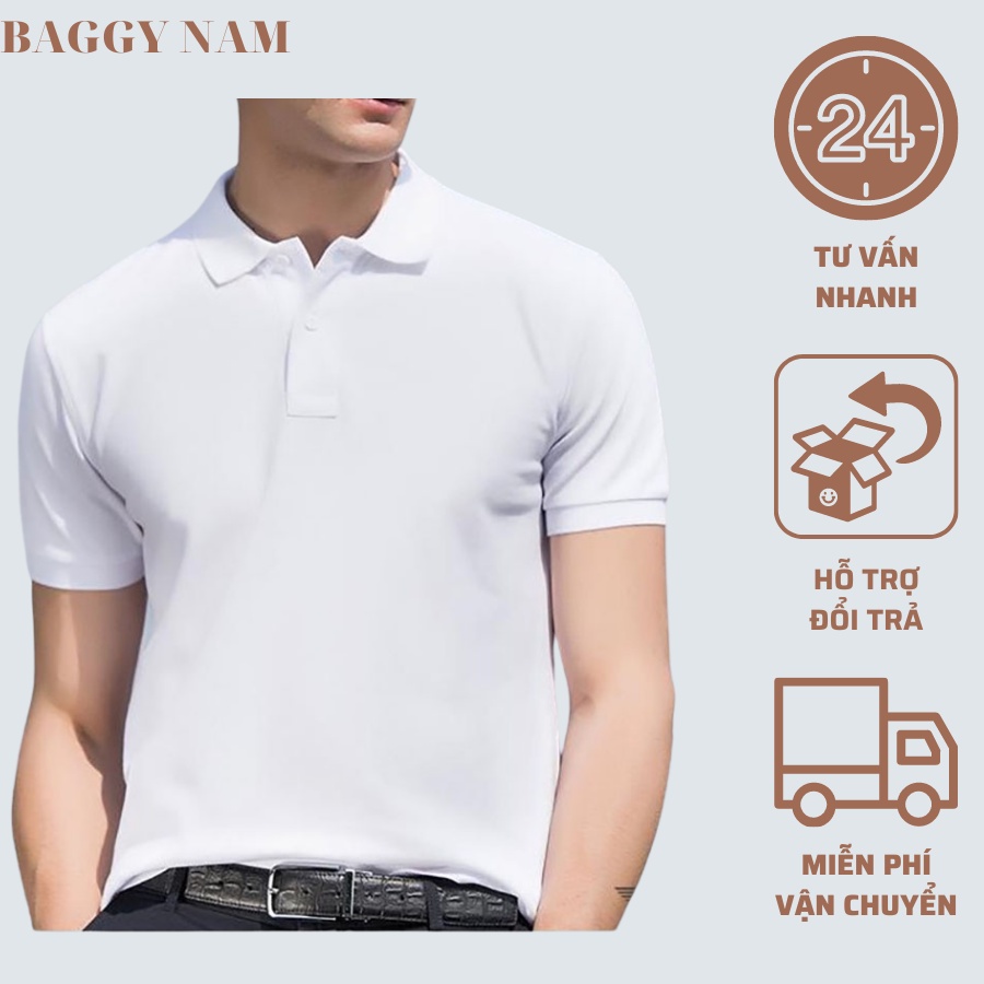 Áo polo nam trơn JBAGGY, polo cổ bẻ, áo thun nam cộc tay , polo nam đẹp cao cấp vải cotton co giãn phong cách trẻ trung