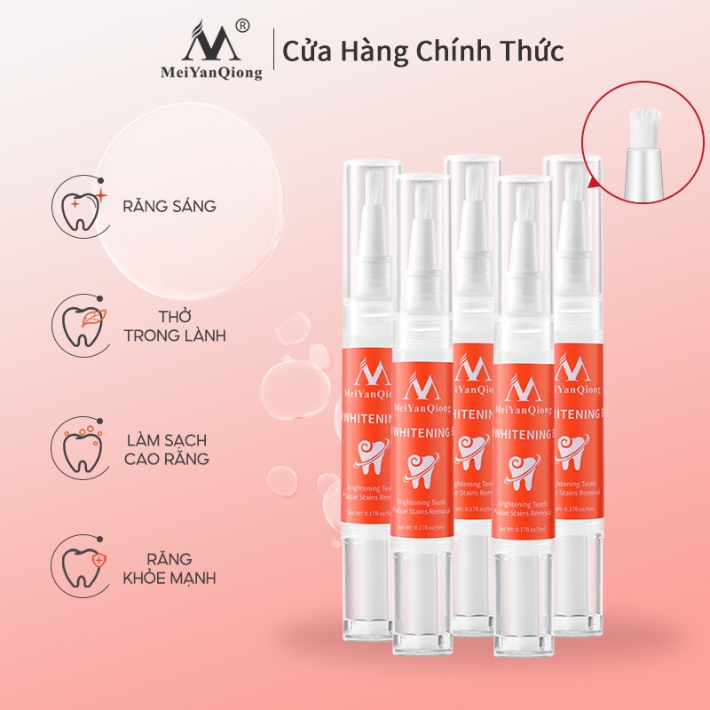 Set 5 Bút Làm Trắng Răng MeiYanQiong Loại Bỏ Các Vết Bám Mảng