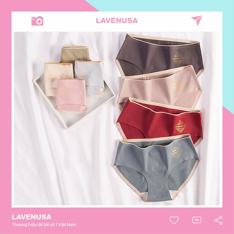 Quần lót nữ cotton ngộ nghĩnh rẻ đẹp thun lạnh dễ thương đúc không đường may QL01