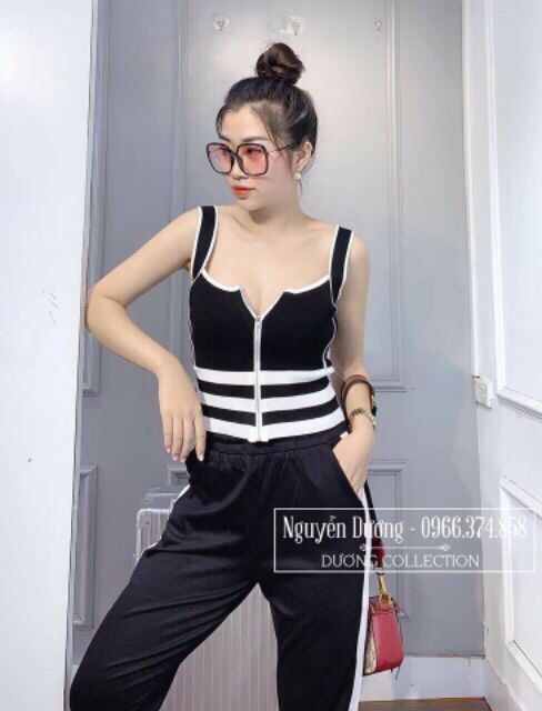 Áo 2 dây bản to kéo khoá giữa ( kèm ảnh thật ) | BigBuy360 - bigbuy360.vn