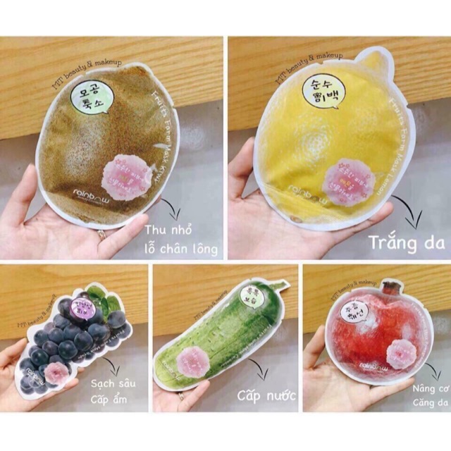 Mặt nạ hoa quả rainbow 🍋🍋🍋