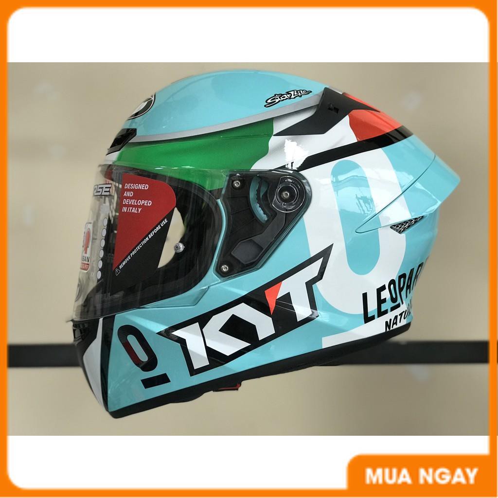 Mũ bảo hiểm fullface KYT TT Course size M L XL chính hãng tem Leopard