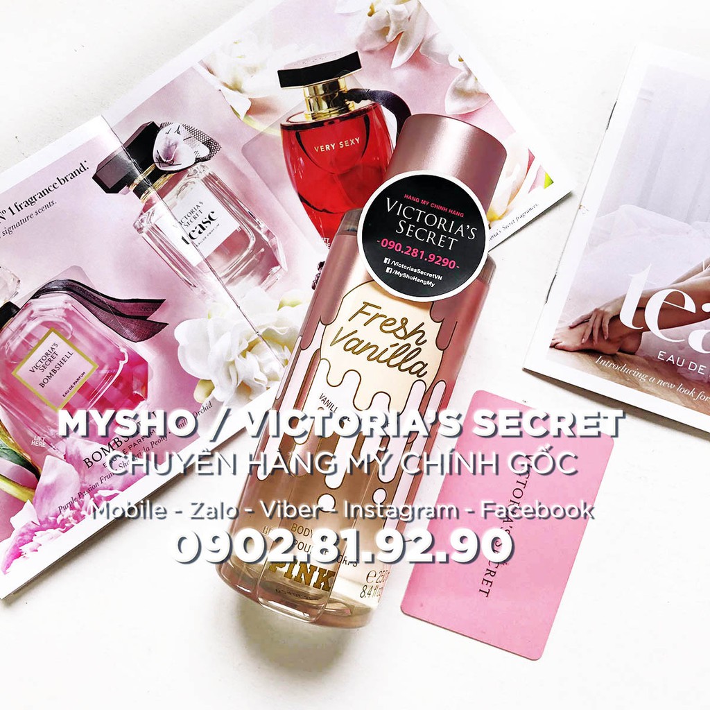 [250ml] Xịt thơm cơ thể Fresh Vanilla Mist, Hàng VS USA | BigBuy360 - bigbuy360.vn