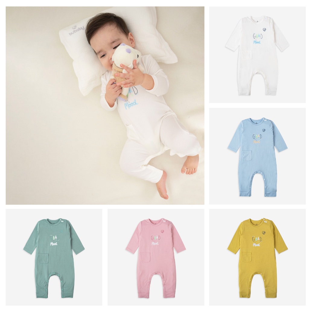 Bộ đồ liền thân cho bé mặt vài kim cương BU Baby