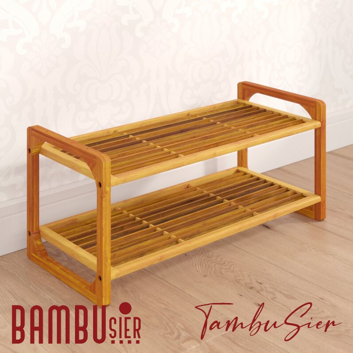 [BAMBOO] Giá để giầy dép đa năng 100% tre tự nhiên - Giá kệ để giầy tiện tích cao cấp xuất khẩu [ATLAN-22]