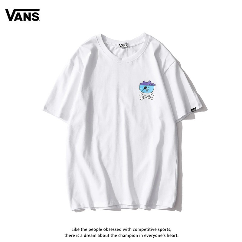 Vans short-sleeved tide thương hiệu pure cotton loose new ins couple t-shirt