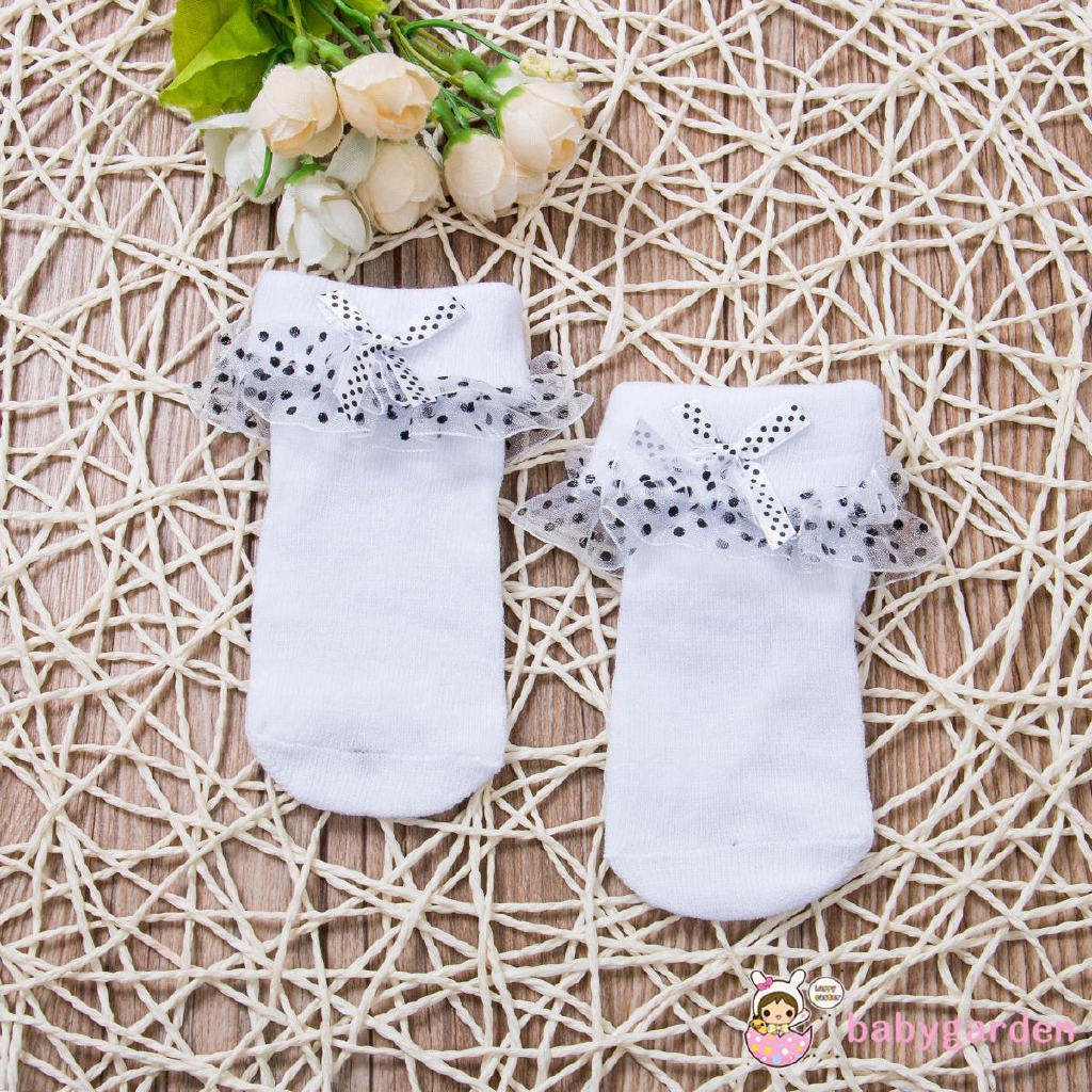 Đôi vớ cotton viền ren công chúa cho bé gái