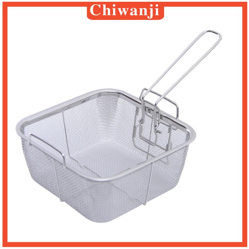 Rổ Inox Vuông 20cmx20cm Đựng Khoai Tây Chiên