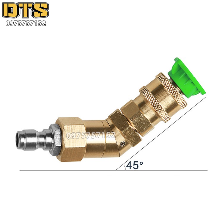 Khớp xoay điều chỉnh 360 độ nối béc súng xịt rửa của máy rửa xe áp lực cao - Ren nối nhanh 1/4 inch
