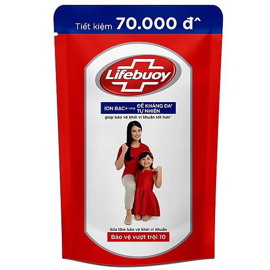 Túi Sữa tắm Lifebuoy Bảo vệ vượt trội 10 850g