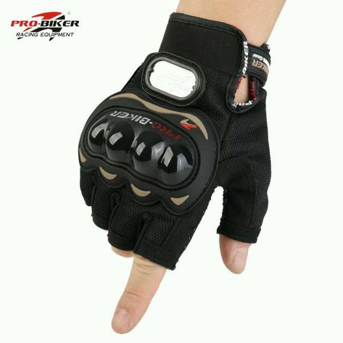 Găng tay phượt Pro-Biker Gù nhựa hở ngón