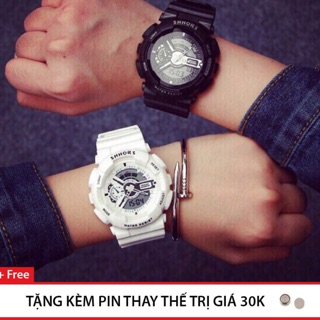 (Rẻ vô địch) Đồng hồ thể thao nam nữ Shhors & Sanda hàng chính hãng tặng kèm pin
