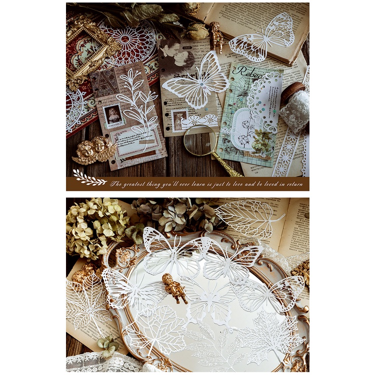 Giấy trang trí sổ, giấy ren duy băng trang trí sổ DIY của MODINA