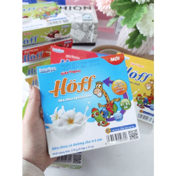 Váng sữa/Sữa chua Hoff cho bé từ 6 tháng lốc 4 hộp x 55gr
