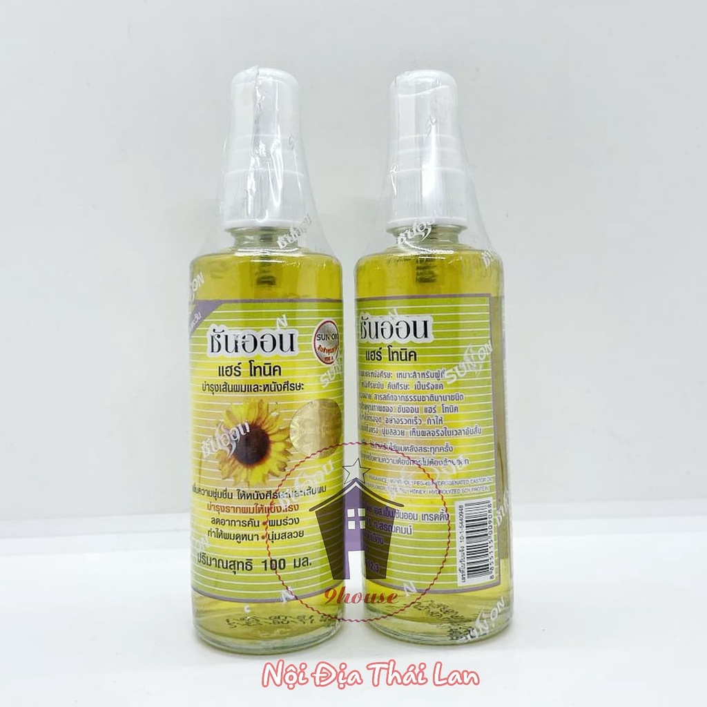 01 Tinh Dầu Mọc &amp; Dưỡng Tóc Hoa Hướng Dương SUN ON Thái Lan 100ml