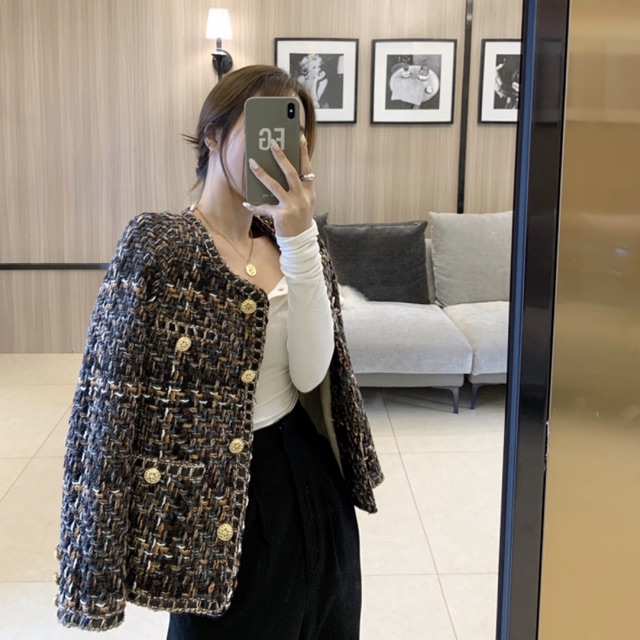 𝐂𝐎́ 𝐒𝐀̆̃𝐍. Áo Khoác Dạ Tweet Tiểu Thư