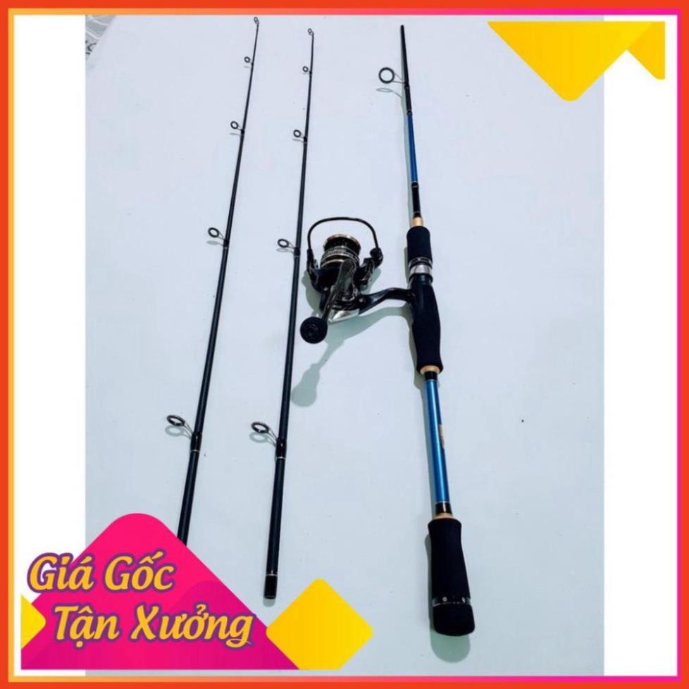 Bộ Combo Cần Máy Đứng 2 Ngọn và Máy Câu DEUKIO AC2000 Tặng Kèm Phụ KIện Câu Lure [#docau]