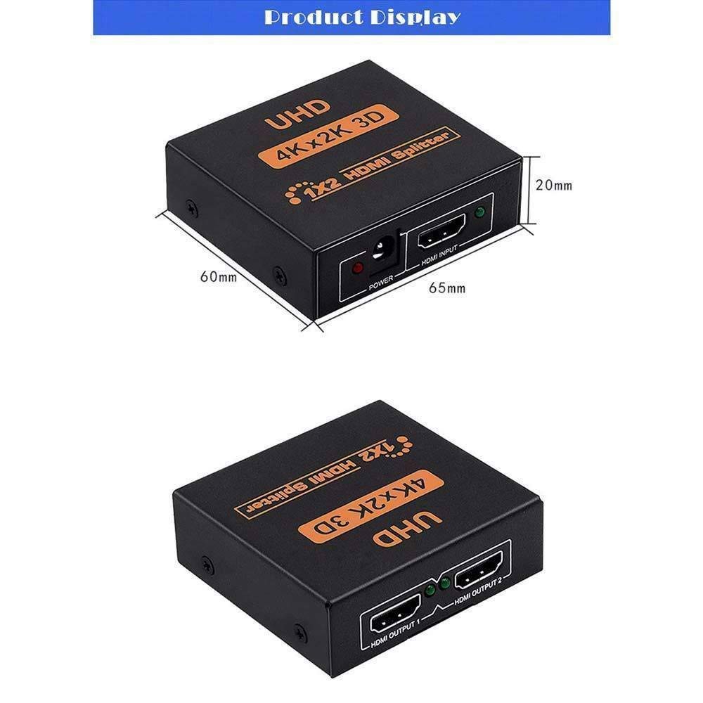 Bộ chia màn hình HDMI 1 ra 2 HDTV Splitter V1.4 hỗ trợ 4K x 2K UltraHD