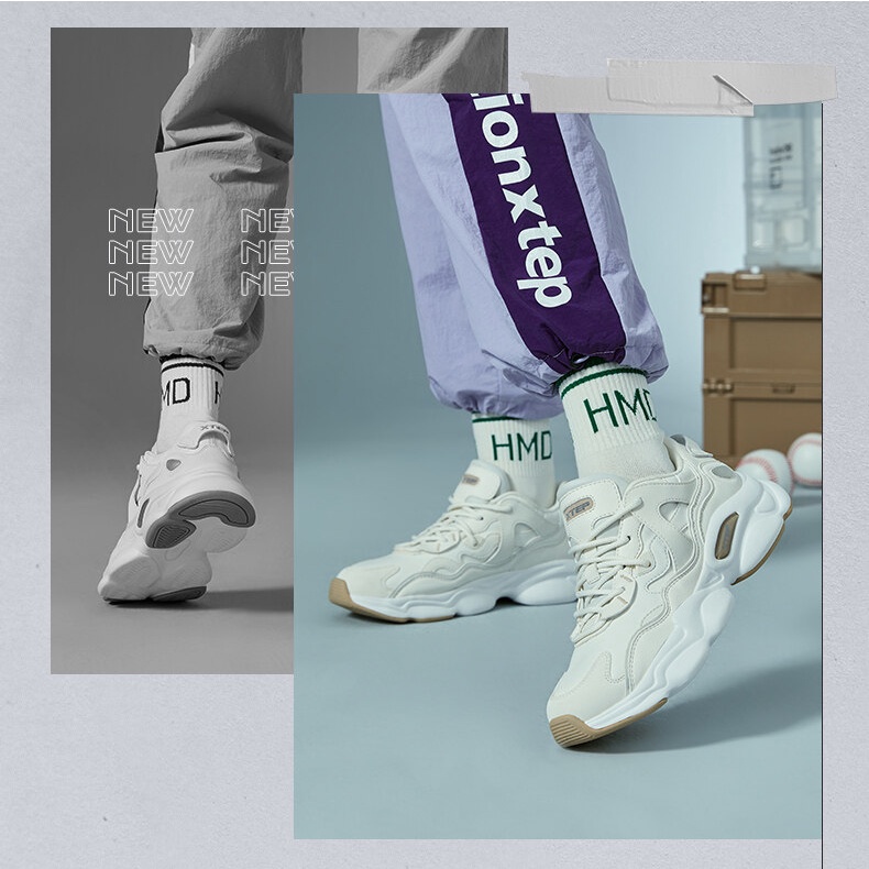 Giày thể thao XTEP chất liệu da thoáng khí thời trang dành cho nữ