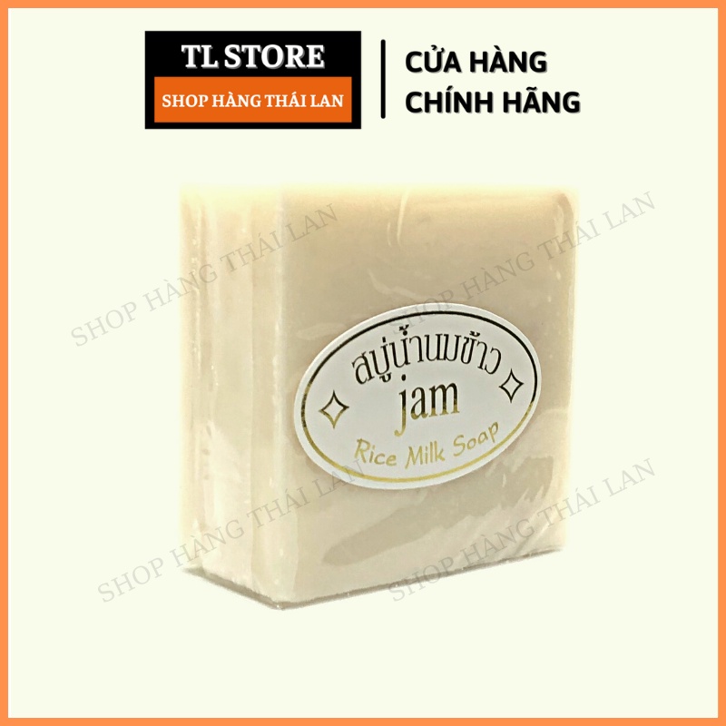 Combo 12 Bánh Xà Phòng Cám Gạo Vuông Thái Lan JAM RICE MILK SOAP 780gr/ lốc