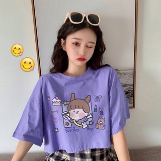 Áo Croptop form rộng BAB ulzzang