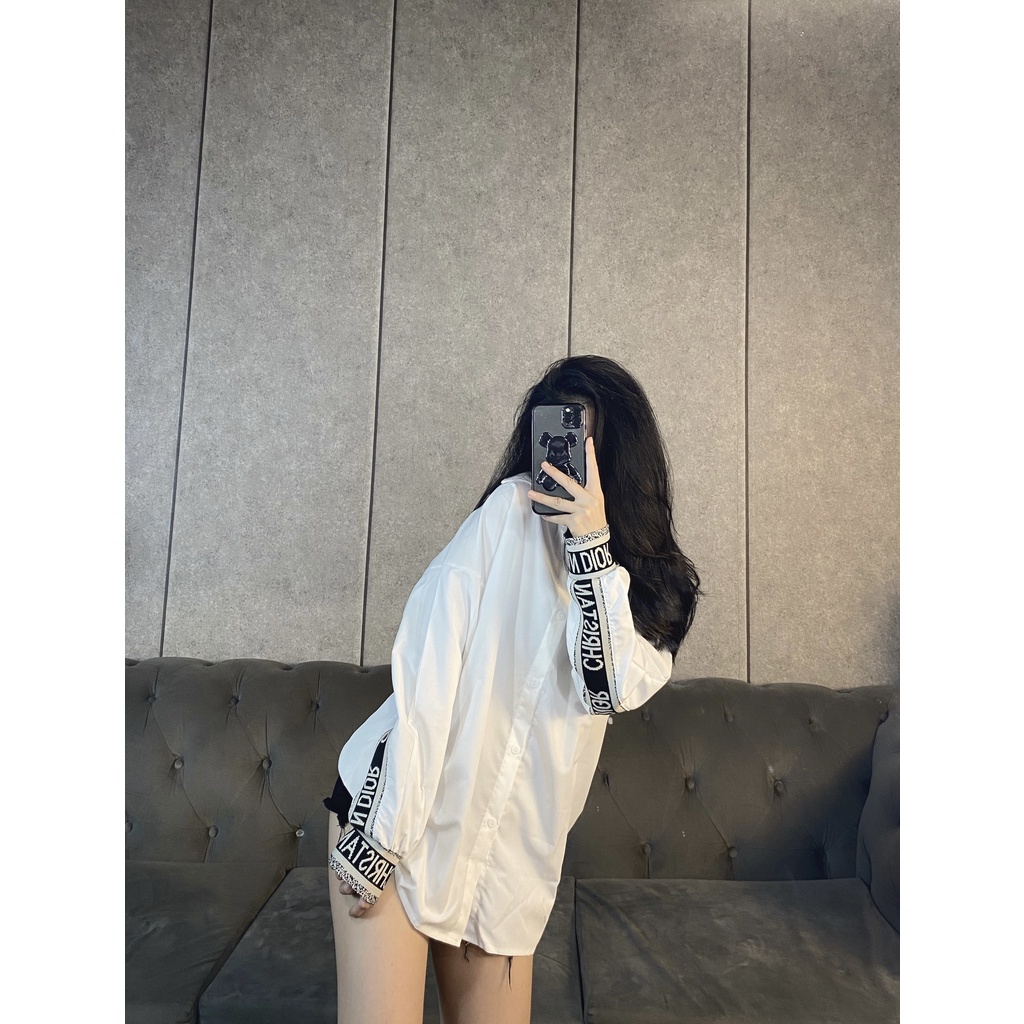 [Ảnh Thật] Áo Sơ-mi Thô Mềm Phối Len Chun Dio Siêu Xinh [LanHin90] | BigBuy360 - bigbuy360.vn