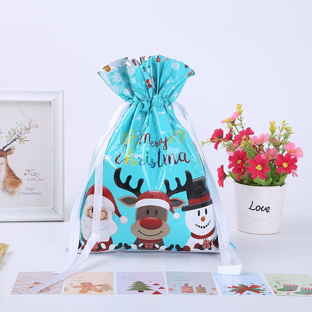 LAKAMIER Set 5 Túi Rút Đựng Kẹo Giáng Sinh Dễ Thương