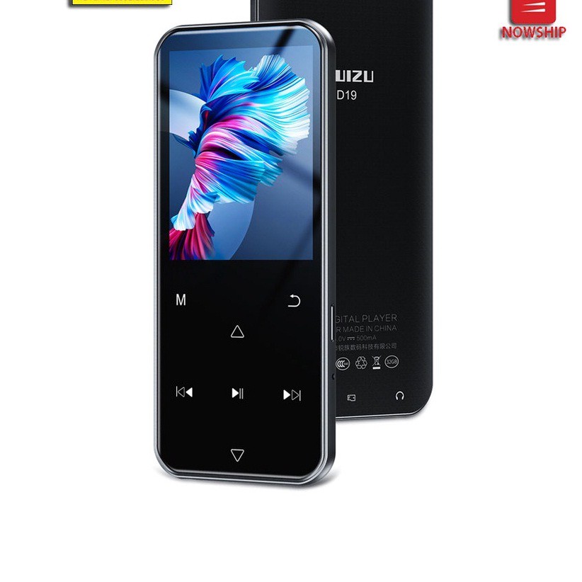 Máy Nghe Nhạc MP3 - Ruizu D19, Bộ Nhớ Trong 16GB, Màn Hình Cảm Ứng Bluetooth - Hàng Chính HãnG