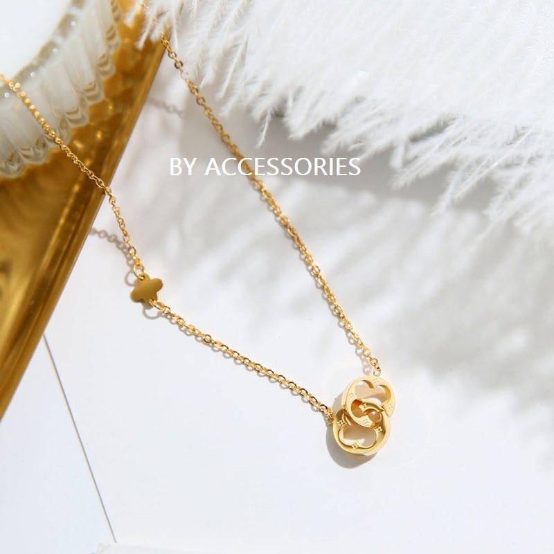 Dây chuyền titan hoa rỗng lồng nhau không gỉ WN2122