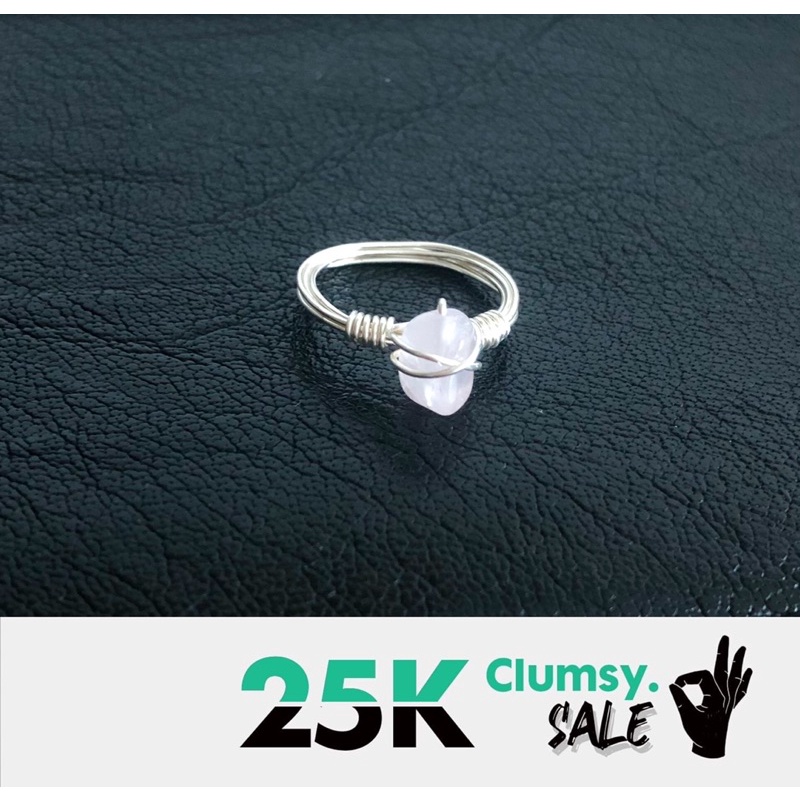 CLUMSY SALE 2 - Nhẫn đá handmade tự nhiên dây bạc