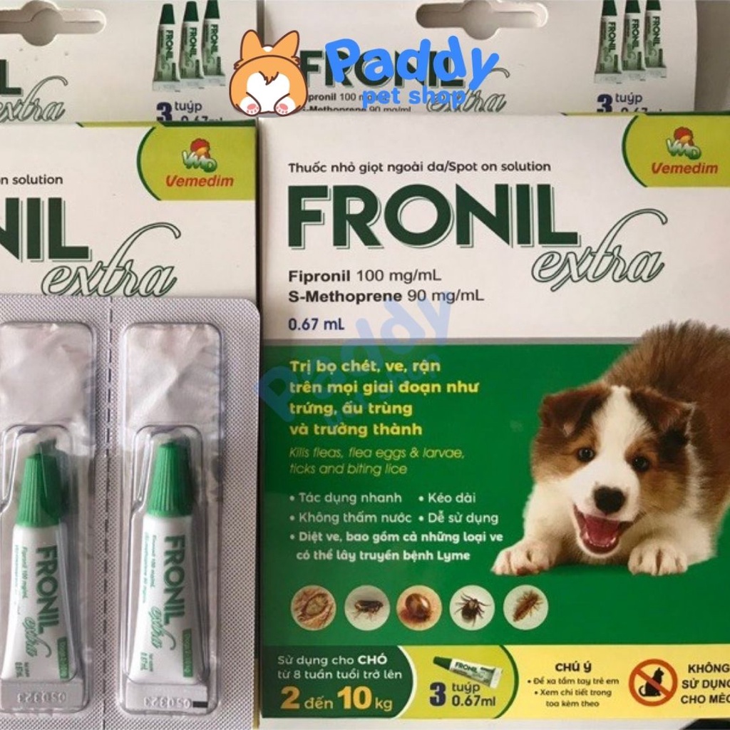 Nhỏ Gáy Ngừa Ve Rận Fronil EXTRA Cho Chó Trên 2 Tháng