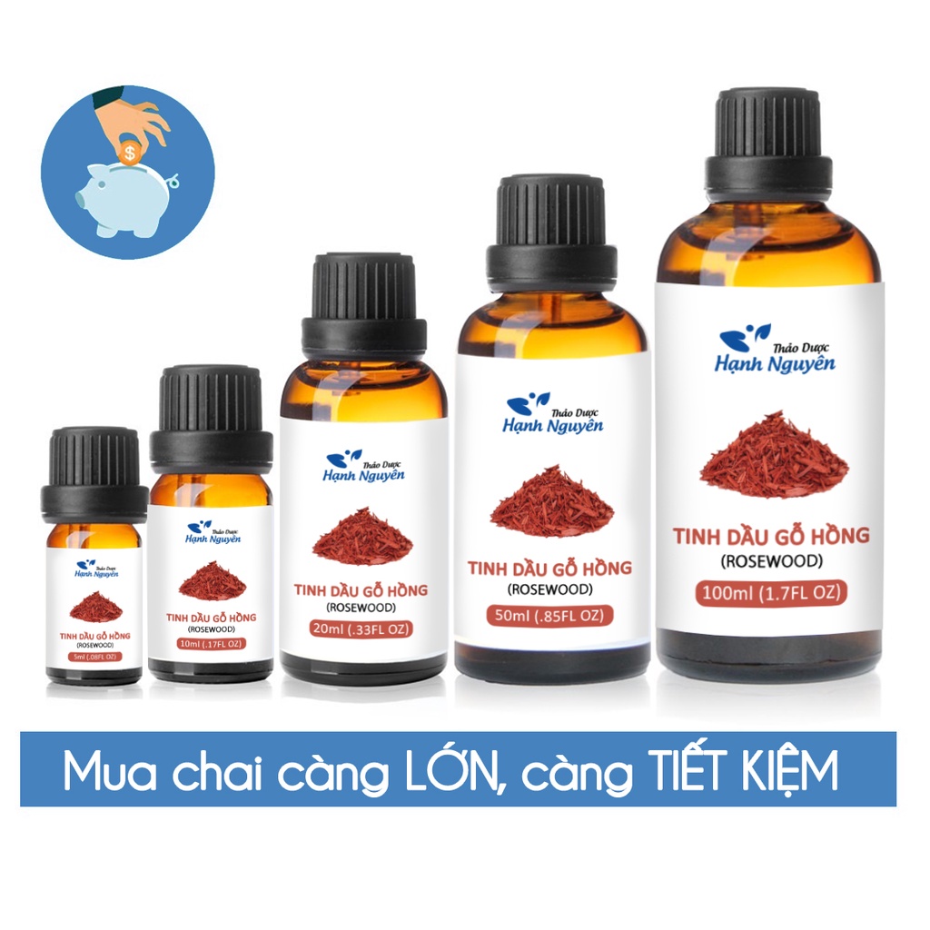 Tinh dầu Gỗ Hồng 20ml, cao cấp nhập khẩu, hương thơm tự nhiên, an thần, ngủ ngon - Thảo dược Hạnh Nguyên