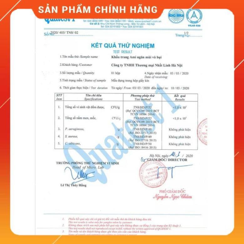 Khẩu trang kháng khuẩn 4 lớp Ami màu XÁM hộp 50 cái