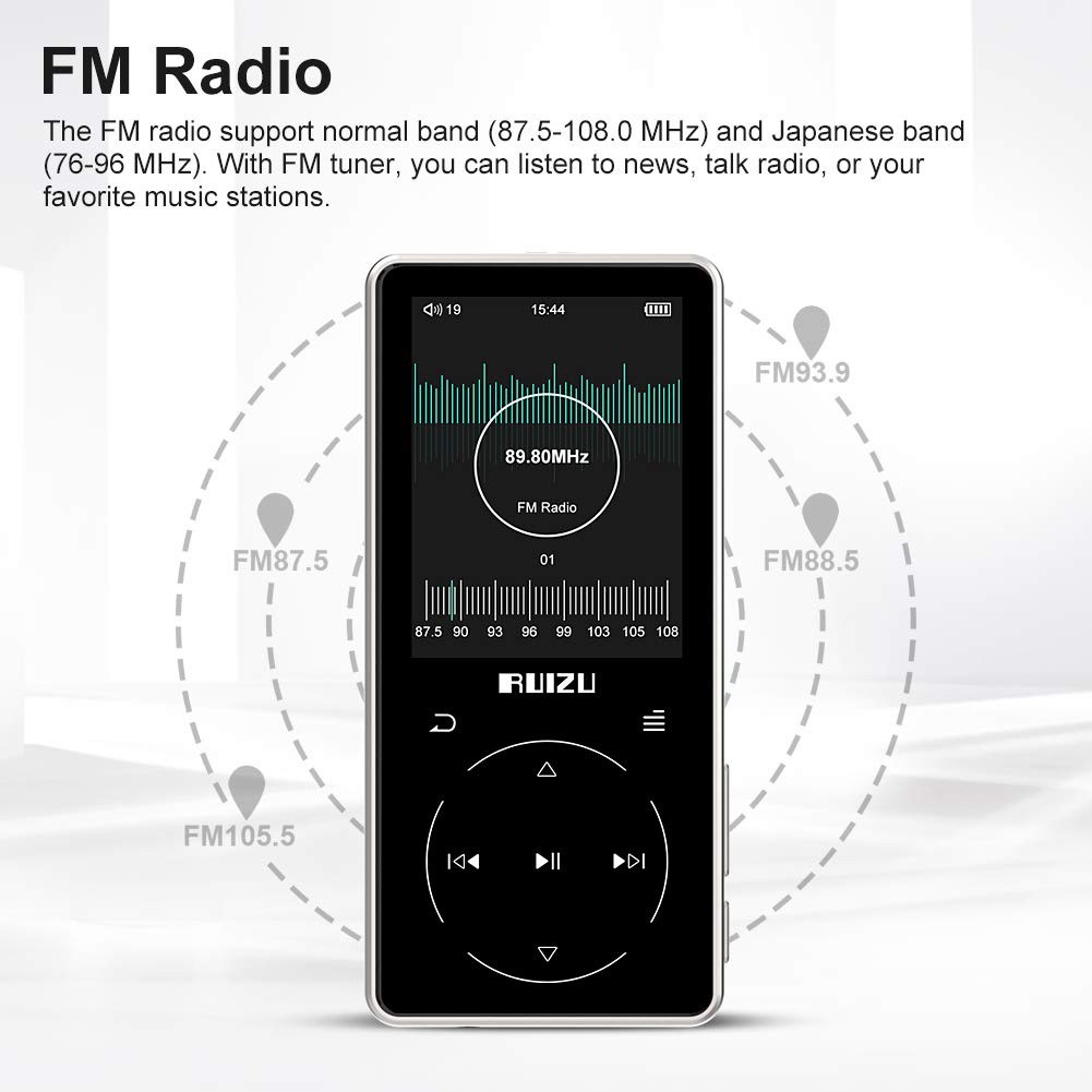 Máy nghe nhạc Bluetooth Ruizu D16 màn hình lớn 2.4inch - Bluetooth Hifi Music Player Ruizu D16