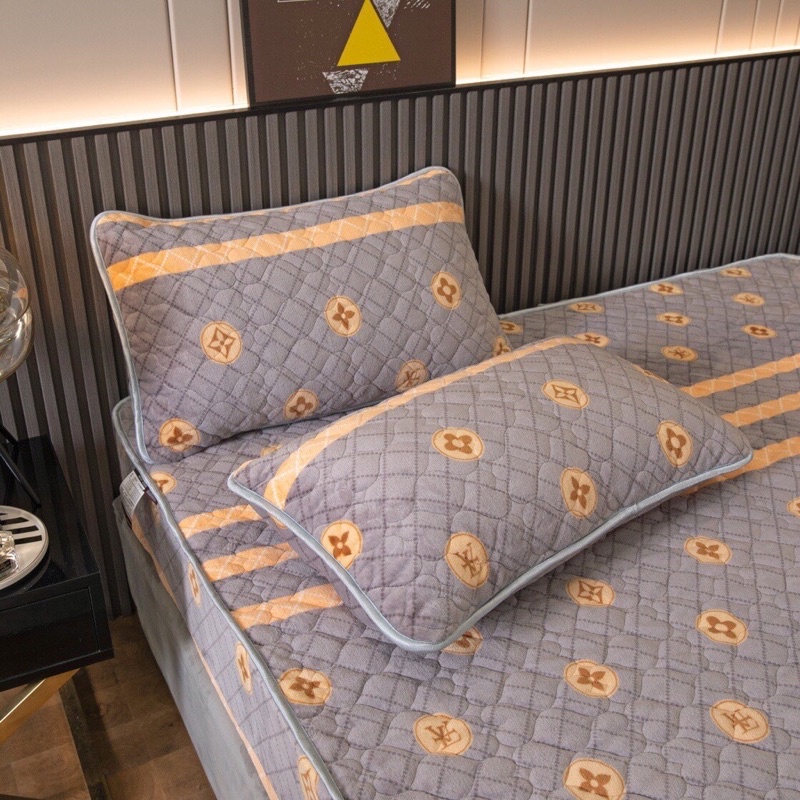 BỘ GA GỐI BO CHUN BỌC ĐỆM NỈ NHUNG TRẦN TIM LOẠI 1