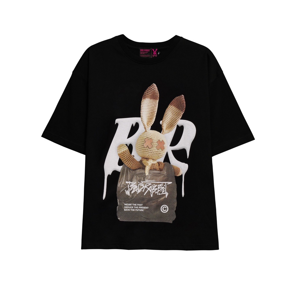 Áo thun Nam Nữ Bad Rabbit PUPPET 100% Cotton - Local Brand Chính Hãng đen