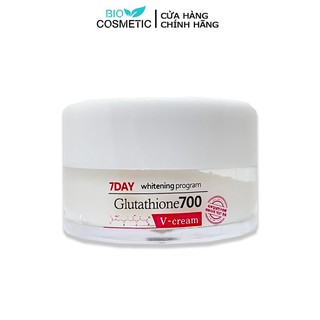 Kem dưỡng trắng, dưỡng ẩm, mờ thâm da Angel Liquid 7 Day Whitening Program Glutathione 700 V-Cream 10ml
