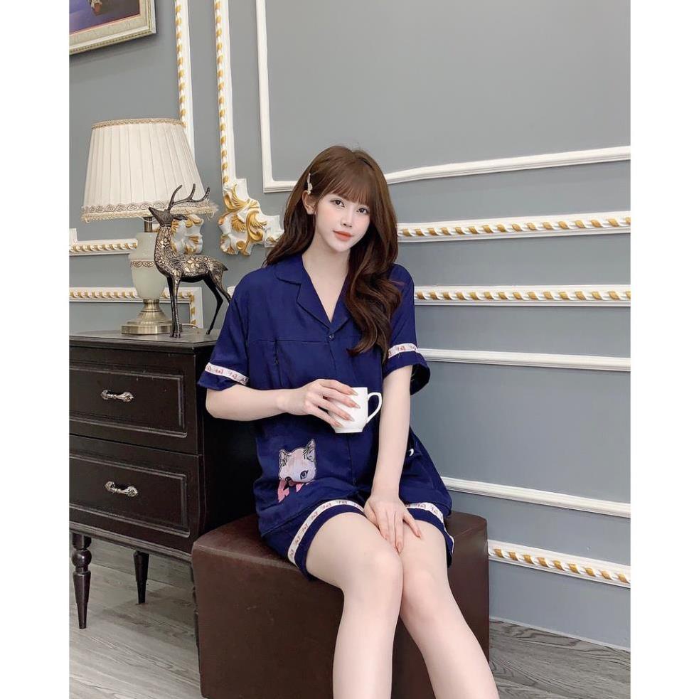 Bộ đồ bầu ngắn thời trang in hình mèo xinhh